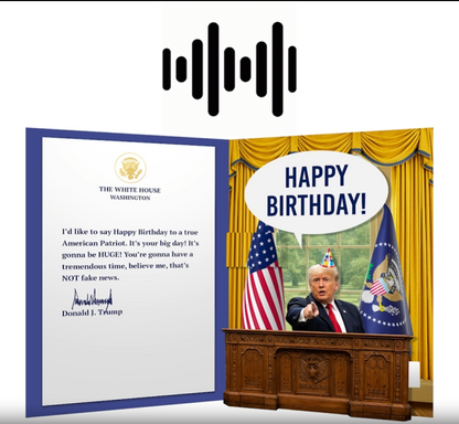 Talking Trump Pop Up Birthday Card