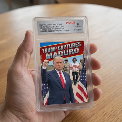 Trump Captures Maduro – Professionally Graded Collectible Trading Card (GEM-MT 10)
