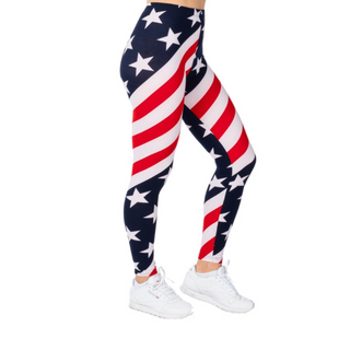 Women's American Flag Microfiber Leggings
