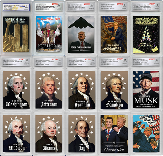 The American Legacy Graded Card Collection – Limited Edition 15-Card Patriotic Set (WCG GEM-MT 10) (SAVE 25%)