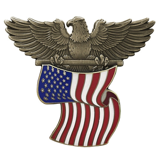 Eagle Flag Enamel Pin - Proud Patriots