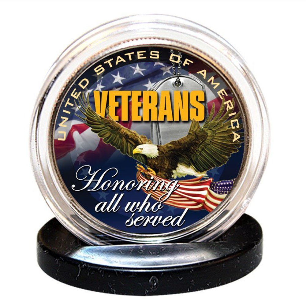 "Veteran's Day" - Authentic JFK Half Dollar - Proud Patriots